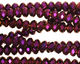 Metallic Gold Raspberry Crystal Faceted Rondelle 6mm