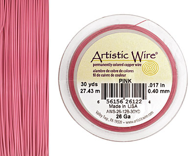 Artistic Wire Pink 26 gauge, 30 yards