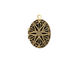 Antique Brass (plated) Oval Filigree Heirloom Locket 17x25mm