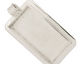 Silver (plated) Lipped Rectangle Bezel 21x44mm