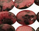 Rhodonite (dark) Flat Oval 24-25x18mm