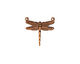 Stampt Antique Copper (plated) Dragonfly 2-Hole Connector 17x16mm