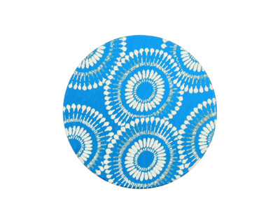 Lillypilly Turquoise Dandelion Anodized Aluminum Disc 25mm, 24 gauge