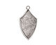 Nunn Design Antique Silver (plated) Crest Regiment Bezel Pendant 19x36mm