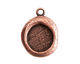 Nunn Design Antique Copper (plated) Crest Seal Bezel Pendant 19x25mm