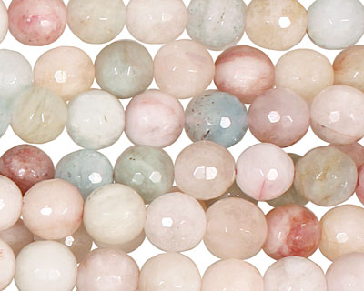 Beryl Morganite Faceted Round 8mm