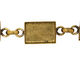 Brass Rectangle Bezel Link Bracelet 18x12mm