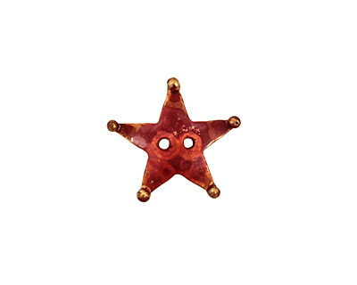 Patricia Healey Copper Star Button 17mm