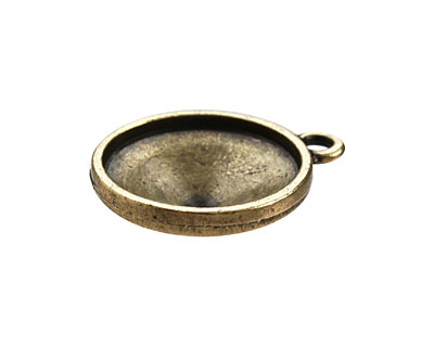 TierraCast Antique Brass (plated) Faceted Drop 21x25mm