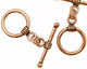Antique Copper Toggle Clasp with Small Coil 16mm, 25mm Bar