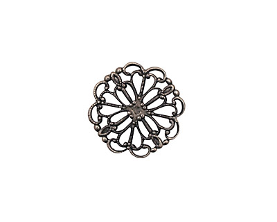 Stampt Antique Pewter (plated) Wildflower Filigree 15mm