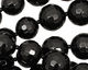 Black Onyx Faceted Round Graduated 8-15mm