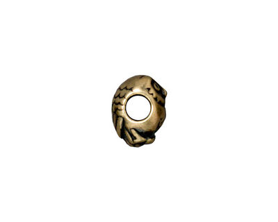 TierraCast Antique Brass (plated) Owl Euro 8x12mm