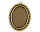 Stampt Antique Brass Dotted Fringe Oval Setting 18x25mm