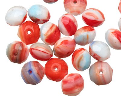 Czech Glass Americana Fire Polished Rondelle 6x9mm