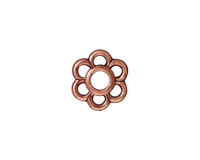 TierraCast Antique Copper (plated) 6 Petal Link 14mm