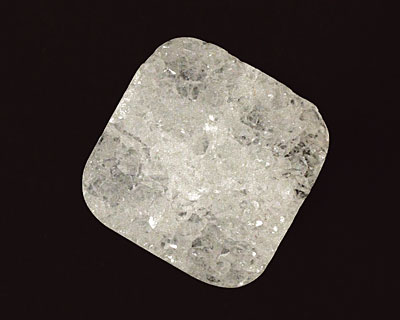 White Agate Druzy Flat Square 20-22mm