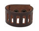 Brown Leather Ladder Cuff 1 3/8"