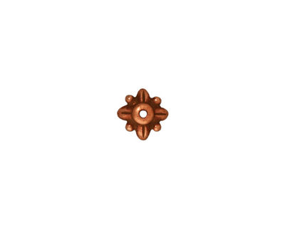 TierraCast Antique Copper (plated) Leaf Bead Cap 8mm