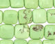 Apple Green Turquoise Puff Square 12mm