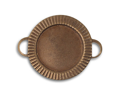 Vintaj Natural Brass Game Piece Bezel 28x22mm