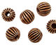 Antique Copper Fluted Round 10mm