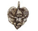 Green Girl Pewter Fairy Baby Leaf 27x34mm