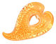 Grace Lampwork Whispering Peach Heart Focal 27x38-41mm
