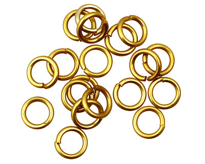 Yellow Anodized Aluminum Jump Ring 7mm, 18 gauge (5mm inside diameter)