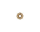 TierraCast Antique Gold (plated) Large Hole Beaded Heishi 2x8mm