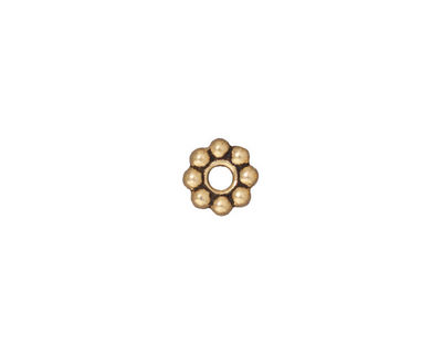 TierraCast Antique Gold (plated) Large Hole Beaded Heishi 2x8mm