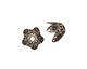 Stampt Antique Pewter (plated) Tulip Bead Cap 11x8mm