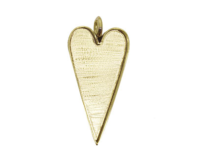 Brass Heart Bezel 29x53mm