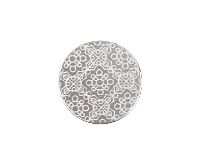 Lillypilly Silver Baroque Anodized Aluminum Disc 19mm, 22 gauge
