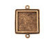Nunn Design Antique Gold (plated) Traditional Square Bezel Pendant Link 28x21mm