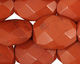 Red Jasper Faceted Irregular Flat Oval 28-29x20-22mm