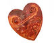 Patricia Healey Copper Textured Heart Pendant 45x49mm