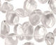 Rock Crystal Flat Polished Pebble Drop 7-10x11-16mm