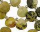 Yellow Turquoise Faceted Flat Teardrop 13mm