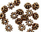 Antique Copper Hollow Coiled Rondelle 6x8mm