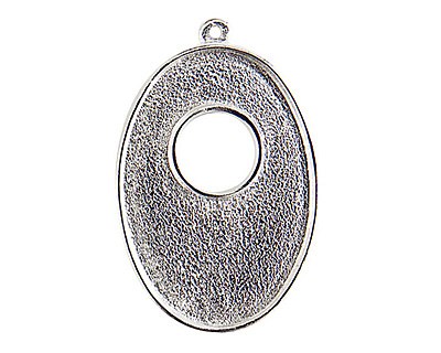 Nunn Design Sterling Silver (plated) Grande Oval Bezel Toggle 43x28mm