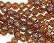 Dark Topaz AB Crystal Micro-Faceted Round 6mm
