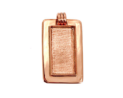 Copper Lipped Rectangle Bezel 15x28mm