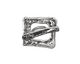 Rustic Charms Sterling Silver Square Rustic Toggle Clasp 20mm, 21mm bar
