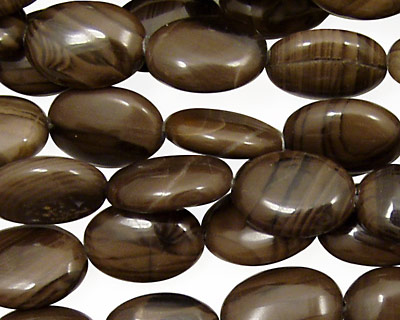 Antique Jasper Flat Oval 14x10mm
