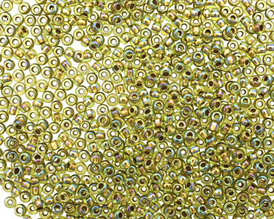 TOHO Rainbow Peridot (with Gold Lining) Round 11/0 Seed Bead