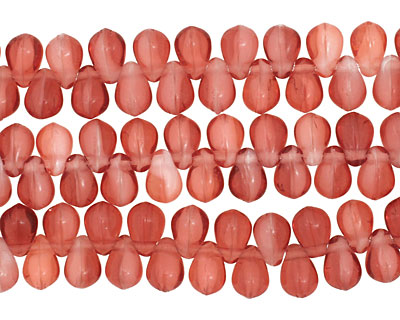 Czech Glass Strawberry Shake Teardrop 4x6mm