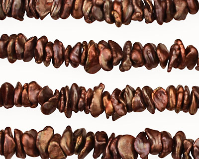Pink Chocolate Side-Drilled Keishi 5-8mm