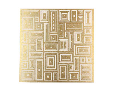 Lillypilly Gold Deco Rectangle Anodized Aluminum Sheet 3
