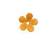 C-Koop Enameled Metal Dark Mustard 5 Petal 15mm